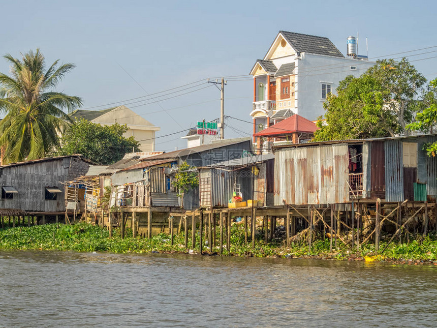 沿湄公河一带的房屋相隔世界越南C图片