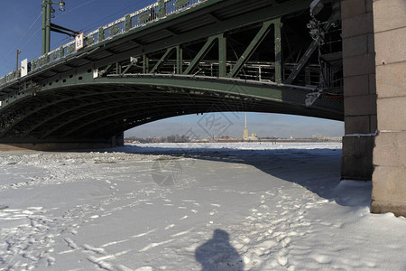 俄罗斯圣彼得堡的冬季景观图片