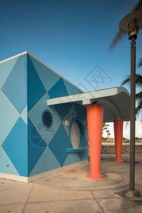 迈阿密海滩公共洗手间抽象图片