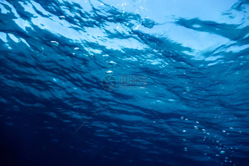 海面的水下视图图片