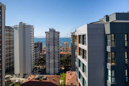 现代豪华公寓楼背景图片