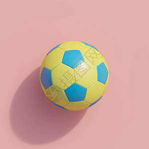 粉红背景彩色最上观的黄色足球比赛图片