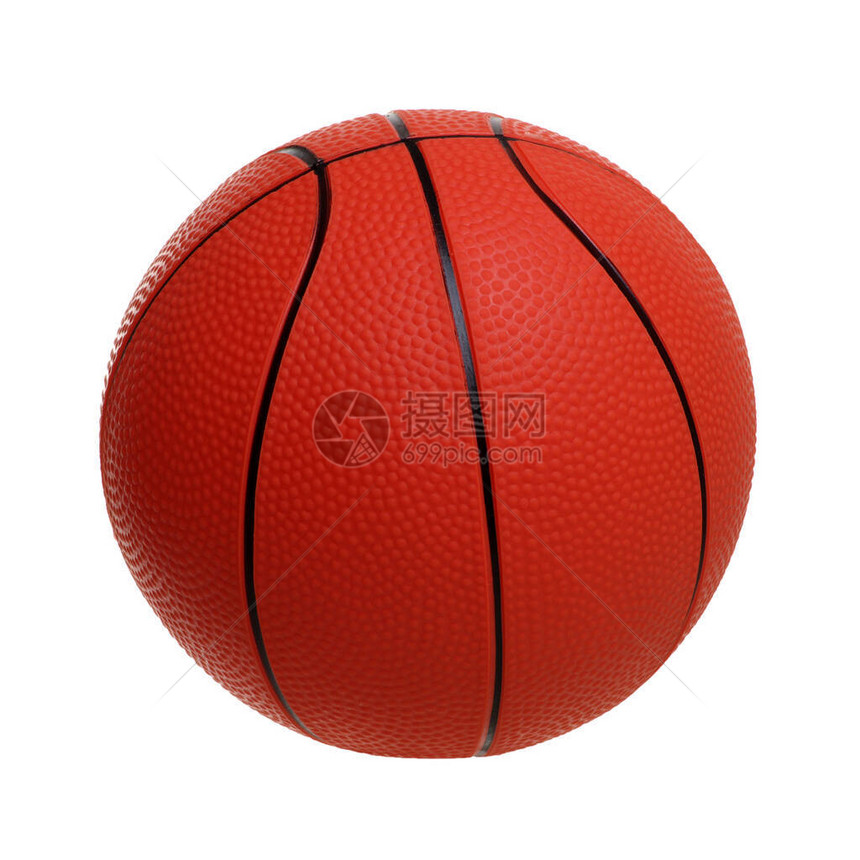 白背景孤立的篮球玩具Basske图片
