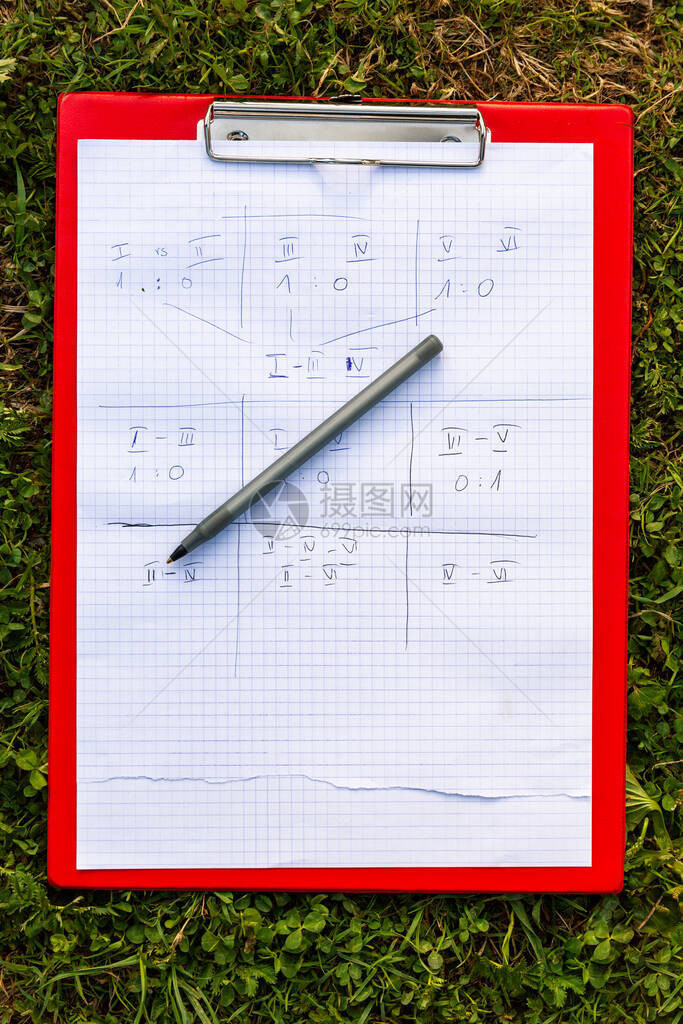 团队比赛纸记分牌一支笔和一个支架图片