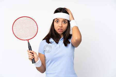 年轻羽毛球女运动员图片