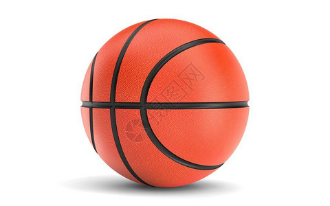 孤立的篮球的3d插图图片