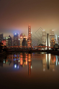 上海市夜景有摩天大图片