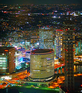 横滨夜景选择聚焦图片