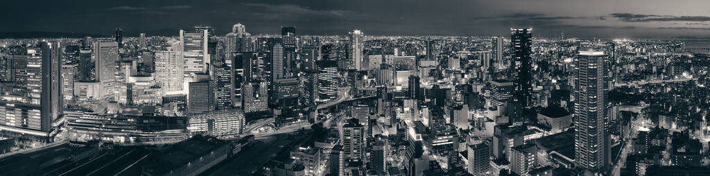 大阪市区的夜景全屋图片