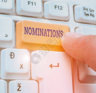 概念手写显示提名提名或被提名奖的图片