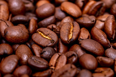 烘焙咖啡豆的背景咖啡狂热图片