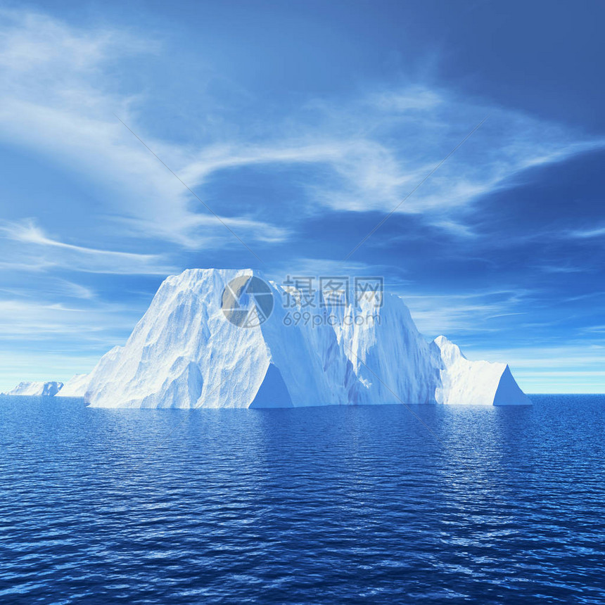 海洋冰山融化图片
