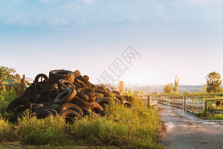 旧汽车轮胎污染环境图片
