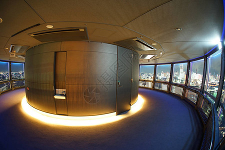横滨海洋塔观测甲板的风景从横滨洋楼观图片