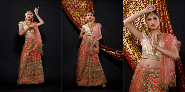 印度美女脸完美化妆婚礼新娘图片