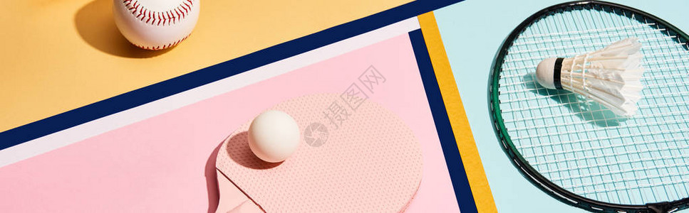 羽毛球和桌球网套背景图片