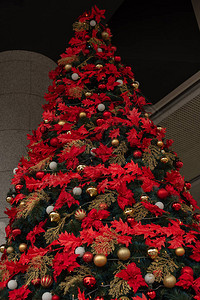 圣诞树圣诞树美丽的装饰圣诞节假期概念新年圣诞树图片