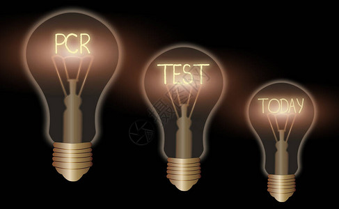Pcr测试在DNA短的后继过程内对基因组进行定检测的商业概念图片