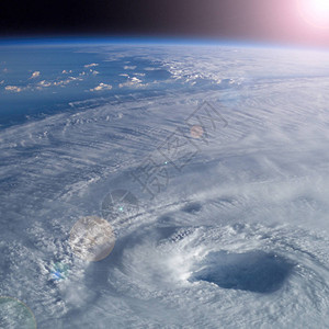 来自太空的飓风图片