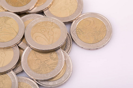 大额欧元货币硬的顶端图像背景图片