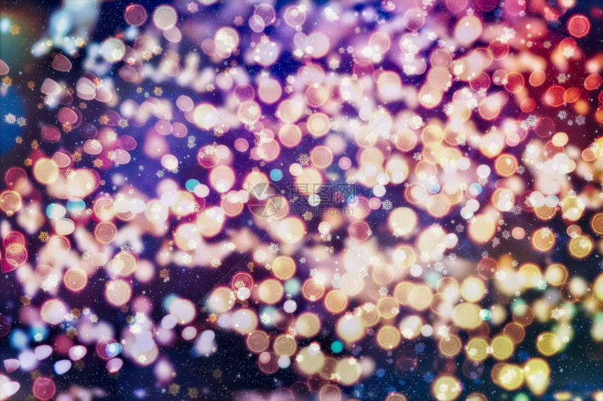 稀疏降雪圣诞节背景深蓝色夜背景上微妙的飞雪花和星美丽的冬天银色图片