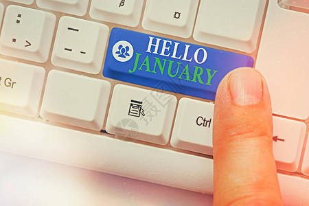 1月哈罗1月的写作说明欢迎当年1月1日时使用的图片