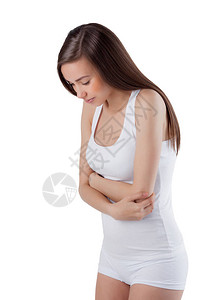 女人有胃痛图片