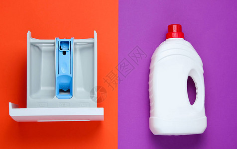 粉末洗衣机橙色紫底的洗凝胶瓶等洗涤机容量图片