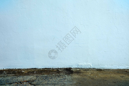 混凝土房间背景上的抽象白画图片