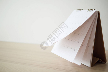 有关木材表背景的日历页翻表格业务日程规划任命会议概念构想ACONF图片