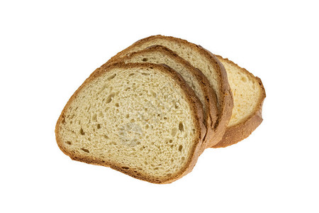 切片三明治面包白图片