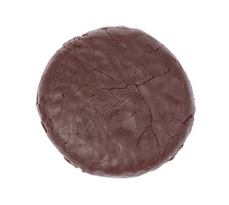 巧克力布朗尼饼干在白图片
