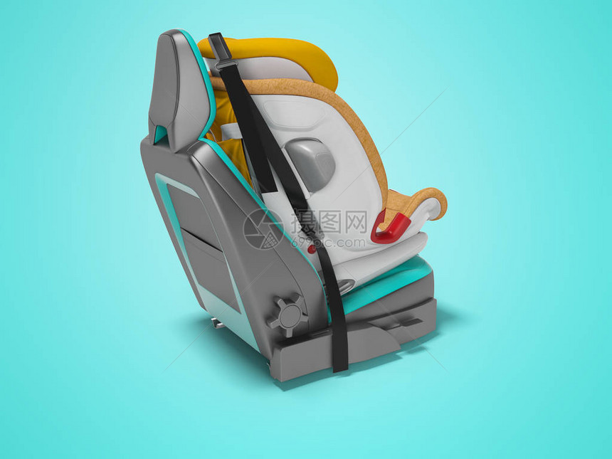 橙色婴儿汽车座椅图片