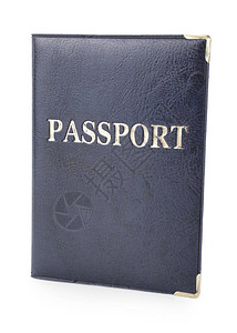 白色背景上的一本护照背景图片