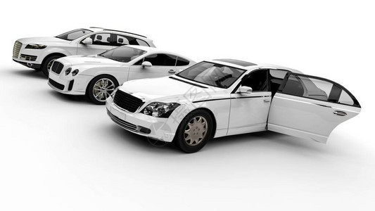 3D代表豪华汽车租用车队奢图片