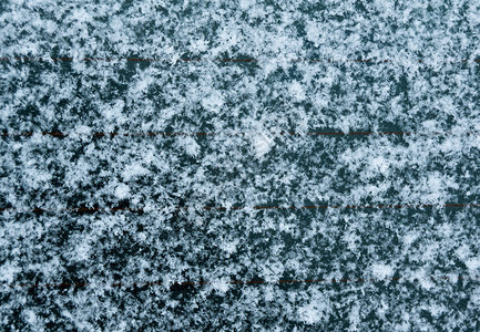 汽车后窗上美丽的雪花底色美丽美背景图片