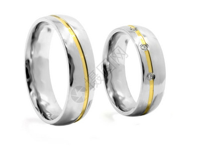 宝石结婚戒指不锈钢图片