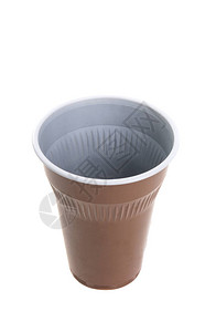 白色背景上用于咖啡的塑料玻璃图片