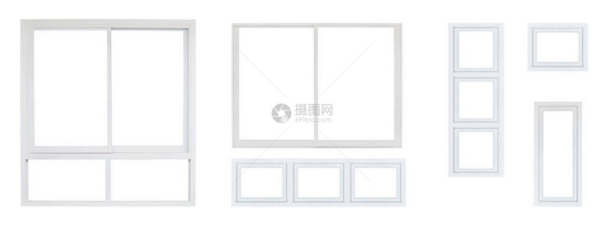 现代住房办公室或前门窗口框架设置图片