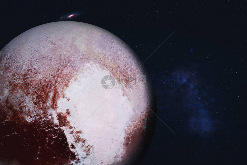 太阳系行星浮点星在空间中可见的一面图片
