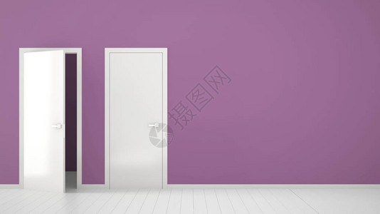 空荡的紫色房间室内设计图片