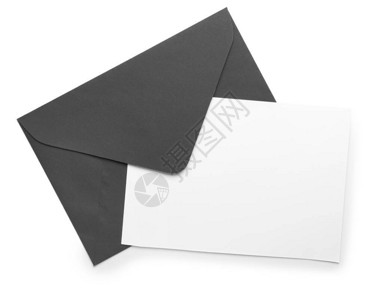 空白卡信封用白色背景图片