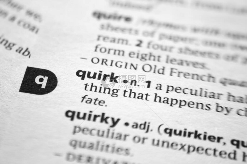字词或短语Quirk及其在图片