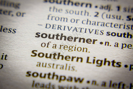 字典中的单词或短语南方人图片