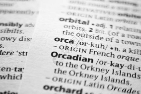 字典中的单词或短语Orcadian图片