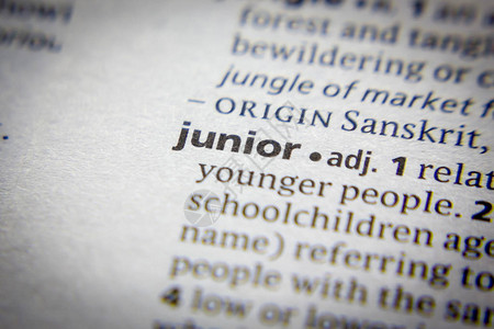 Junior及其在字典中定义图片