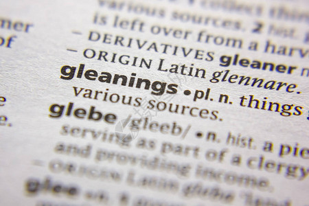 字典中的单词或短语Gleanings图片