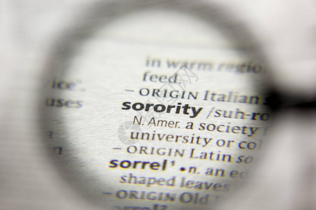 字典中的单词或短语Sorority图片