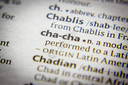 Chacha的词语或短语及其在背景图片