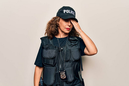 中年美丽的女警身穿防弹制服图片